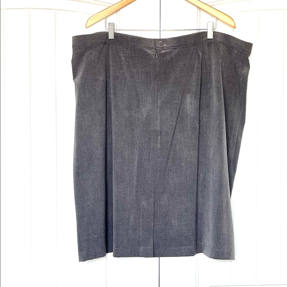 Gray Classic Women’s Straight Skirt - stretch - 3X